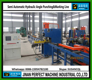 China Semi Automatic Hydraulic/Mechanical Angle Punching&amp;Marking Line (Model YC160) supplier