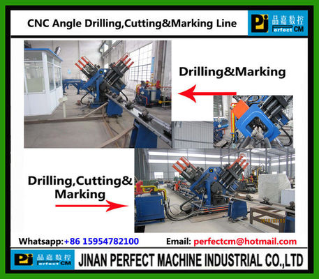 CNC High Speed Angle Drilling and Marking Line CNC Angle Line