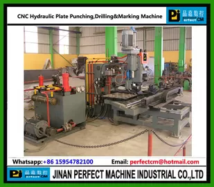 CNC Hydraulic Punching, Drilling & Marking Machine for Plates